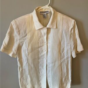 Jessica Howard Cream Short Sleeve Women’s blouse